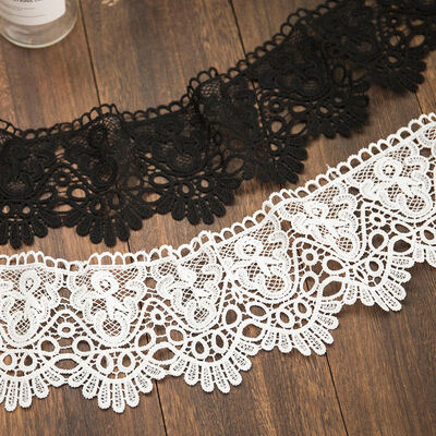 Quality 8.5cm Skin-Friendly Milk Silk Floral Scalloped Lace Trim, Stretch White Floral Elastic Lace Ribbon, High Drape Lace Fabric Strip for Dresses, Loungewear, Home Decor & Sewing DIY Projects factory
