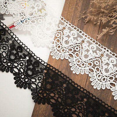 Quality 8.5cm Skin-Friendly Milk Silk Floral Scalloped Lace Trim, Stretch White Floral Elastic Lace Ribbon, High Drape Lace Fabric Strip for Dresses, Loungewear, Home Decor & Sewing DIY Projects factory