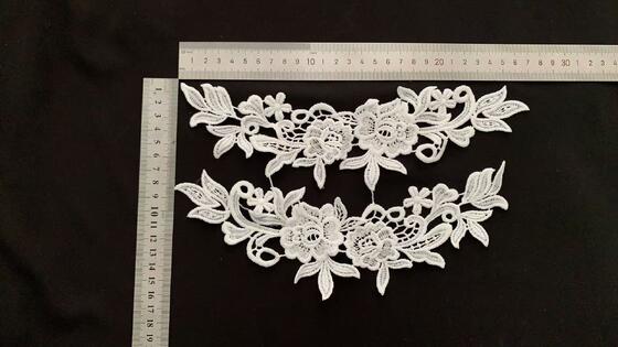 Quality Water Soluble Embroidered Wing Style Flower & Wing Shape Fabric Patches for Clothing Bags Home Decor factory