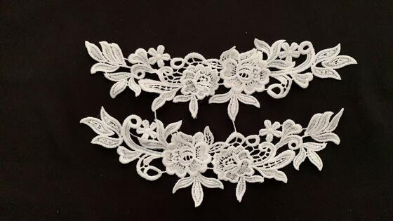 Quality Water Soluble Embroidered Wing Style Flower & Wing Shape Fabric Patches for Clothing Bags Home Decor factory