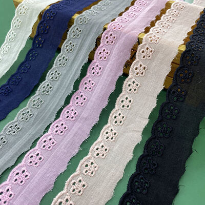 Quality Vintage Middle East Cotton Lace Trim Decorative Lace Edging for Fashion Garment DIY Textile Crafts Accessories factory