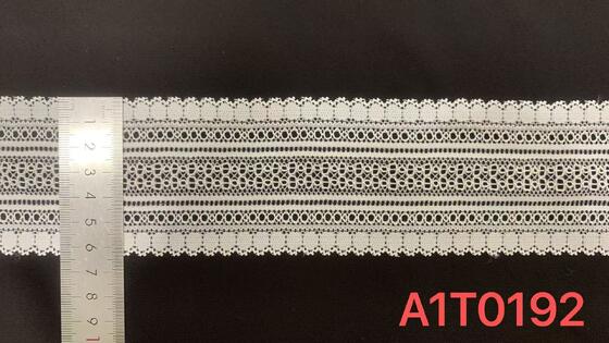 Quality 6.5cm Double Side Grid Hollow Elastic Nylon Lace Trim Soft Thin Fabric for Lingerie and Dress Decoration factory