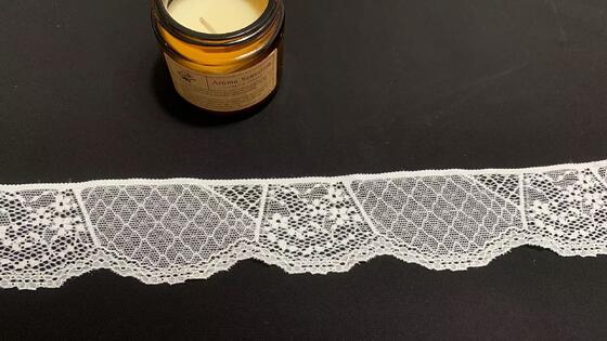 Quality 5cm width single side diamond bloom hollow elastic lace trim with soft light fabric for lingerie and kids outfits factory
