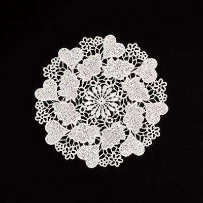 Quality Eco-Friendly Polyester Embroidery Patches with Heart & Flower Shapes for Ladies' Clothing and Wedding Decor Accessories factory