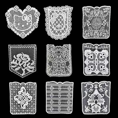 Quality Exquisite Mesh + Cotton/Polyester Embroidery Patches Water-Soluble Heart-Shaped and Pocket Embroidery for Children's Clothing factory