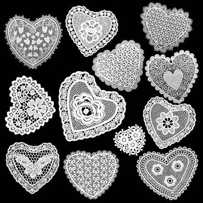Quality Exquisite Mesh + Cotton/Polyester Embroidery Patches Water-Soluble Heart-Shaped and Pocket Embroidery for Children's Clothing factory