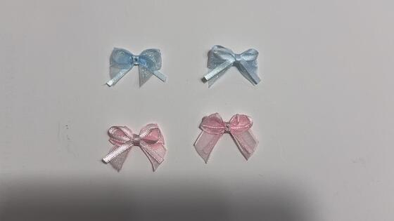 Quality Mini DIY Handmade Woven Double-layer Bow Luxury Solid  Satin Ribbon  + Organza for Christmas Gift Packaging & Children's Skirts factory