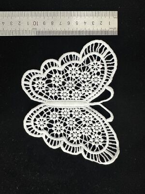 Quality Eco-Friendly Polyester Water-Soluble Embroidery Butterfly Patches for Children's Apparel and Home Textiles Decoration factory