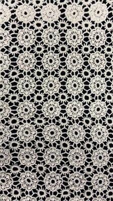 Quality COTTON Eco-Friendly Luxury Vintage Daisy Floral Guipure Embroidery Lace Trim Fabric for Wedding Dresses & Home Decor factory