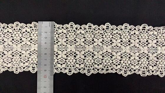 Quality Cotton Water Soluble Hollow Out Lace Trim Elegant Scalloped Edge Guipure Lace Ribbon For Dress Underwear  Decoration factory