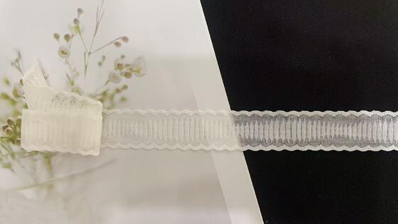 Quality 2.3cm Breathable Net Lace with Double Scalloped Rim for Fashion Garment Decoration factory