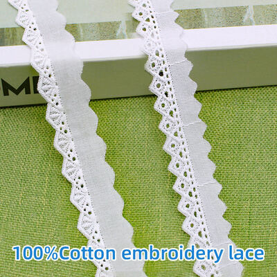 Quality Vintage Style Middle Eastern Inspired Cotton Lace Trim with Scalloped Edge for DIY Sewing and Crafting factory