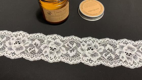 Quality 6cm Width Floral Lace Trim with Sheer Hollow Mesh and Soft Lightweight Fabric for Bridal Dress & Lingerie factory