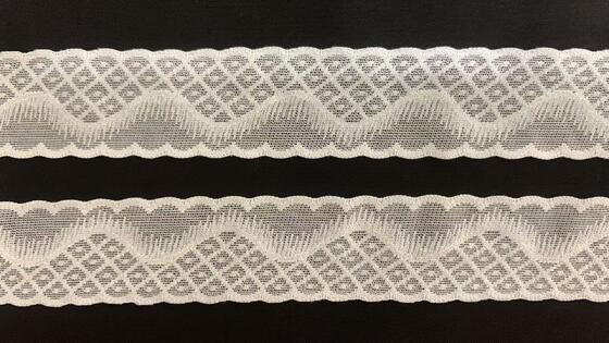 Quality 3cm Elastic Scalloped Lace Trim with Diamond Hollow Texture and Soft Stretch Fabric for Underwear factory