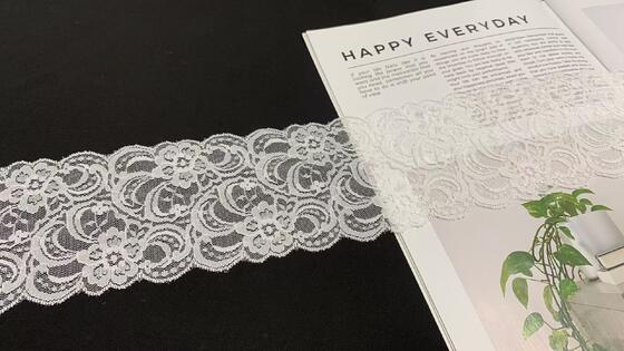 Quality 8.5cm Delicate Scalloped Floral Lace Trim with Dense Mesh Weave for Garment Edging factory