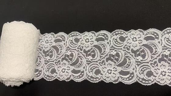 Quality 8.5cm Delicate Scalloped Floral Lace Trim with Dense Mesh Weave for Garment Edging factory