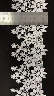 Quality Polyester Floral Guipure Lace Trim, Daisy Flower Embroidery Lace Border for Wedding Dress Garment Decoration factory