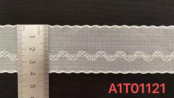 Quality 4cm Breathable Mesh Lace Trim with Double Scalloped Edges Ideal for Apparel Trimming Bulk Wholesale factory