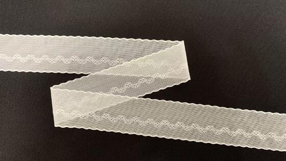 Quality 4cm Breathable Mesh Lace Trim with Double Scalloped Edges Ideal for Apparel Trimming Bulk Wholesale factory