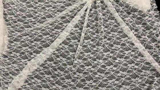 Quality 100% nylon/spandex  Rhombus Hollow Out Mesh Lace Fabric, Black Geometric Diamond Net Lace for Dress Lingerie Garment Decoration factory
