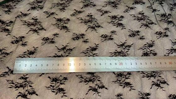 Quality Soft 100% Polyester Scattered Floral Mesh Tulle, Lightweight Small Flower Printed Sheer Net Fabric for Wedding Garment factory