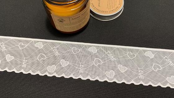 Quality 5cm Sweet Jacquard Elastic Lace Trim with Wavy Scallop Edge for Lingerie and Dress Decoration factory