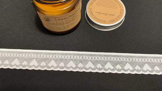 Quality 2.5cm Width Heart Jacquard Nylon Spandex Lace Trim with Breatheable Mesh for Lingerie Wholesale factory