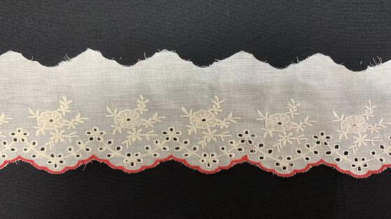 Quality Vintage Scalloped Edge Cotton Lace Trim with Middle East Style and 3.8 Inches Wide for Garment Dress DIY Craft factory