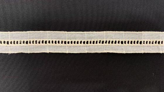 Quality Scalloped Edge Cotton Lace Trim with Middle East Design and 3.8 Inches Wide for Fashion Apparel factory