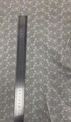 Quality 100% Cotton Allover Eyelet Chicken Embroidery Fabric, Full Width Floral Cutwork Hollow Fabric 150cm Width for Summer Dress Blouse factory