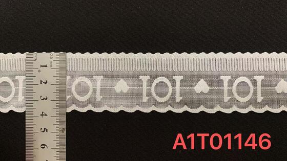 Quality 3.5cm Nylon Spandex Elastic Lace Trim with Double Scalloped Edge for Lingerie and Ladies Garment Sewing factory