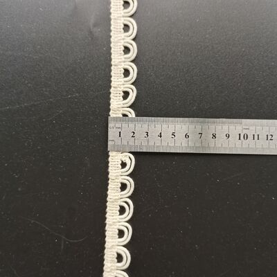 Quality Soft Cotton Thread Water Soluble Embroidery Lace Trim, Continuous Loop Fringe Decorative Lace Edging for Fashion Apparel factory
