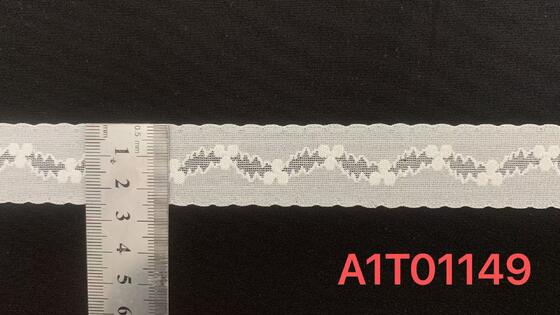 Quality 3cm Nylon Spandex Elastic Lace Trim with Scalloped Edge for Lingerie and Pajamas factory