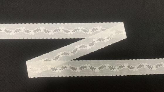 Quality 3cm Nylon Spandex Elastic Lace Trim with Scalloped Edge for Lingerie and Pajamas factory