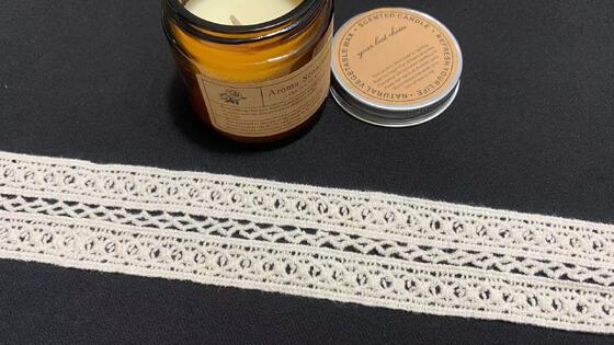 Quality 4cm Width Cotton Lace Trim with Multi-layer Hollow Pattern and Soft Cotton Material for Dress and Home Textile Decoration factory