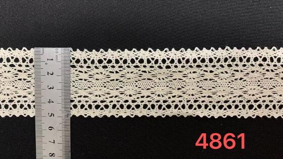 Quality 5cm Cotton Crochet Lace Trim with Elegant Hollow Woven Texture Soft Breathable and Sturdy for Garment Decoration factory