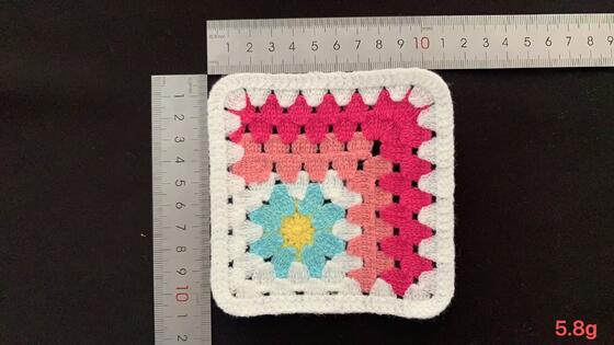Quality Cotton/Polyester Snag-resistant embroidery patch  Crochet Flower  Square Patch, Floral Crochet Applique for Clothing Decoration factory