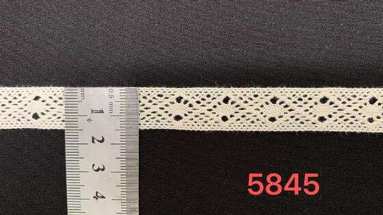 Quality 1.5cm Cotton Crochet Lace Trim with Symmetrical Hollow Geometric Shape and Soft Hand Feel for Garment Trimming factory