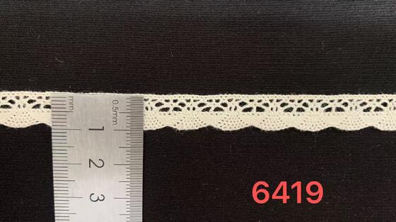 Quality 1cm Width Cotton Crochet Lace Trim with Wavy Scalloped Border and Unique Hollow Pattern for Dress Lingerie Craft Decor factory