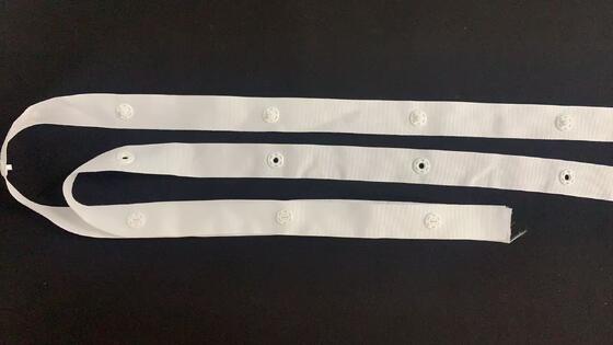Quality Factory wholesaler 30*30mm/75*75mm Polyester /nylon Snap Button Tape for Baby Infant Wear and  Jacket  factory