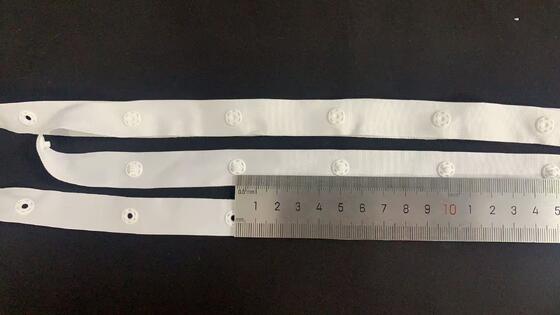 Quality Factory wholesaler 30*30mm/75*75mm Polyester /nylon Snap Button Tape for Baby Infant Wear and  Jacket  factory
