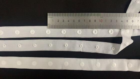Quality Factory wholesaler 30*30mm/75*75mm Polyester /nylon Snap Button Tape for Baby Infant Wear and  Jacket  factory