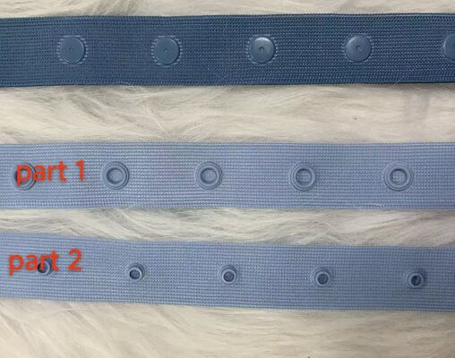 Quality Wholesale 2.1mm Wide Plastic Invisible Snap Button Ribbon Snap Fastener Tape Trim for Garment Accessories factory