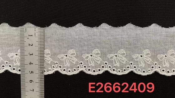 Quality Vintage Middle Eastern Cotton Lace Trim with Scalloped Edge for DIY Clothing and Home Textiles factory