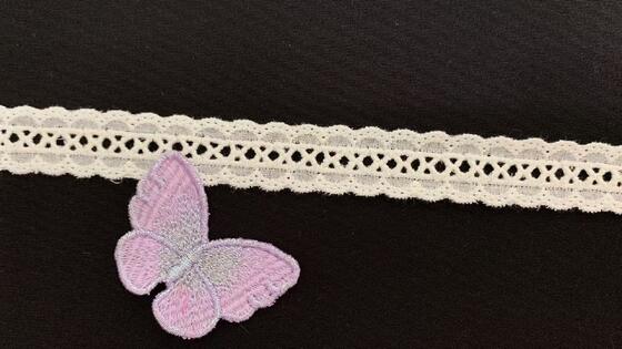 Quality Middle Eastern Design Scalloped Edge Cotton Lace Trim 3.8 Inches Wide for Garments and Home Textiles factory