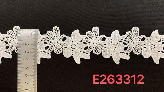 Quality 4.5cm Skin-Friendly Milk Silk Floral Lace Ribbon with High Drape and Scalloped Edge for Dresses and Home Decor factory