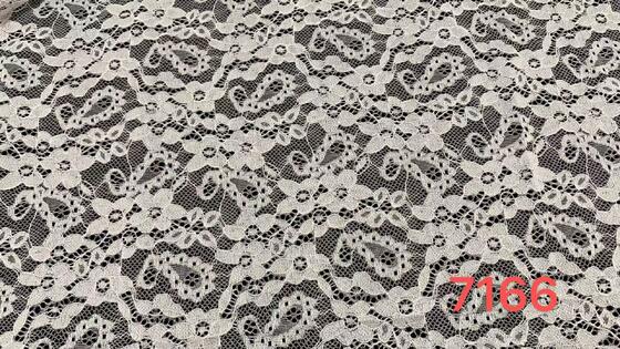 Quality Soft Breathable Floral Lace Fabric with Intricate Flower Pattern Lightweight for Dresses and Lingerie factory