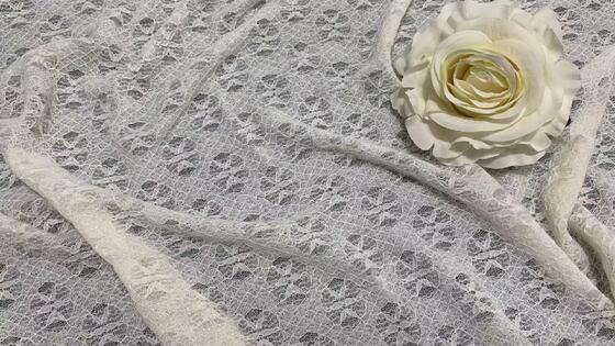 Quality Delicate Grid Base Lace Fabric with Subtle Leaf Motifs Soft Stretchy Breathable for Blouses and Underdresses factory