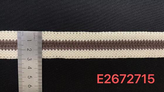 Quality 3cm Width Zigzag Braided Woven Trim Two Tone Textile Tape for Apparel Hemming and Handcraft factory