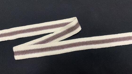 Quality 3cm Width Zigzag Braided Woven Trim Two Tone Textile Tape for Apparel Hemming and Handcraft factory